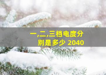 一,二,三档电度分别是多少 2040